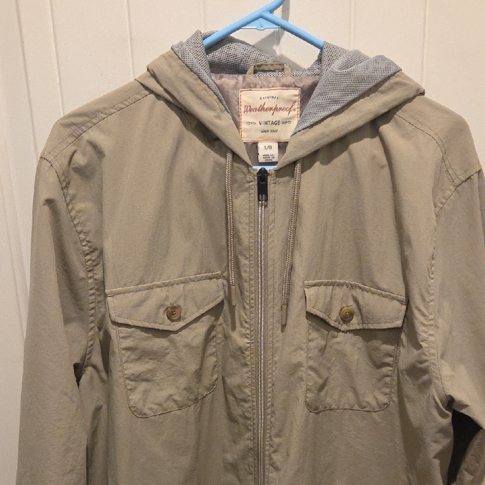 Weatherproof Men's Khaki Hooded Jacket